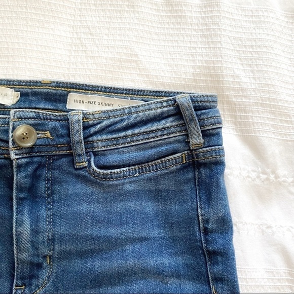 PILCRO AND THE LETTERPRESS HIGH RISE SKINNY ANKLE ZIPPERS DENIM JEANS - Picture 8 of 14
